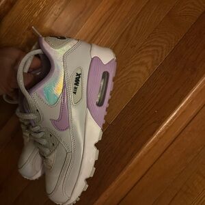 Nike Air Max White with Lilac and Iridescent Panels